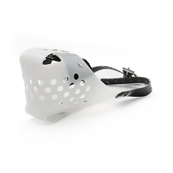 Leerburg 3-Strap Vinyl Muzzle White 3R