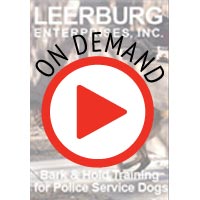 Bark and Hold Training for Police Service Dogs