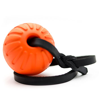 Leerburg Foam Ball with Latigo Leather Strap