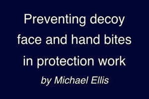 Preventing Face and Hand Bites During Decoy or Helper Work By Michael Ellis