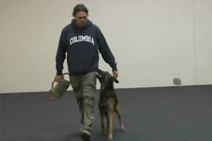 Michael Ellis and his Dog, Pi, Demonstrating the Heeling Exercise "Find the Left Leg"