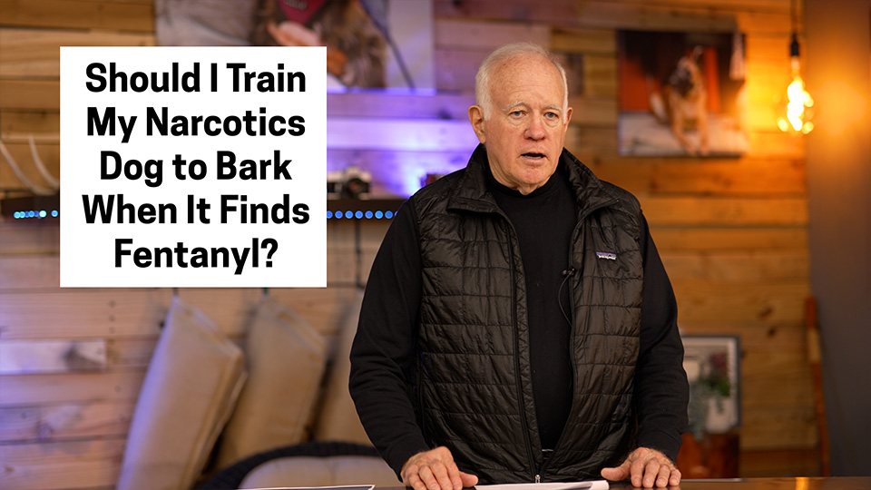 Should I Train My Narcotics Dog to Bark When It Finds Fentanyl?