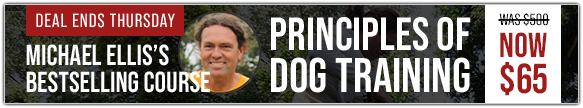 Michael Ellis's Principles of Dog Training I & II is $65 Each