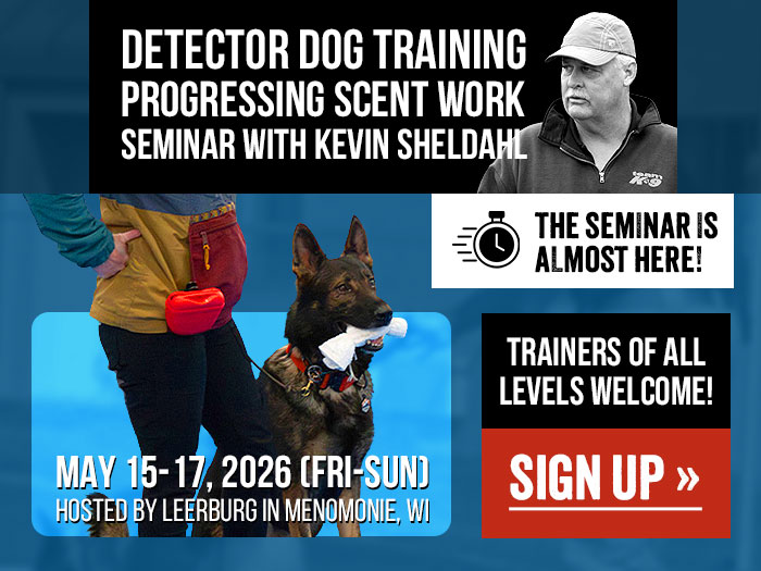 Kevin Sheldahl Detector Dog Training Seminar