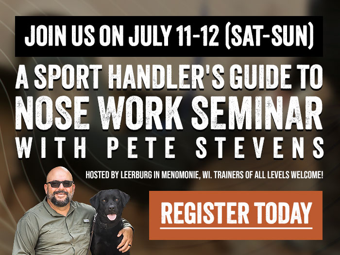 Pete Stevens's Sport Handler's Foundation to Nose Work Seminar