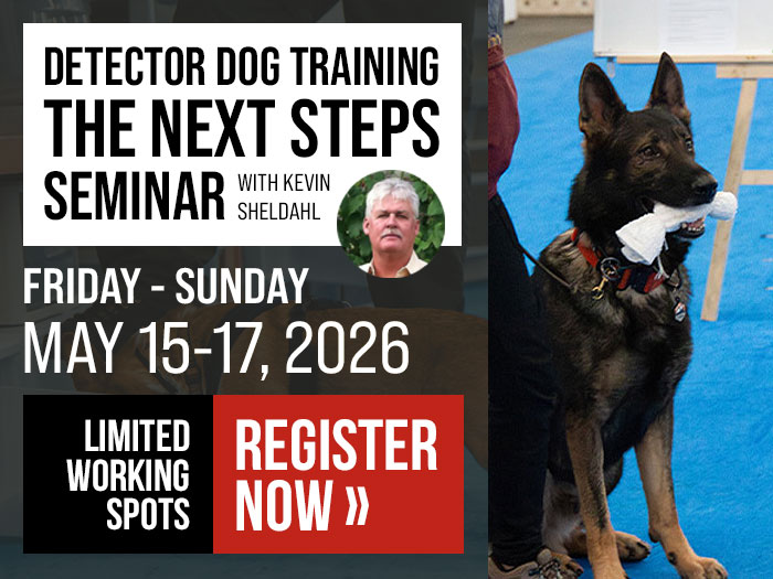 Kevin Sheldahl Detector Dog Training Seminar